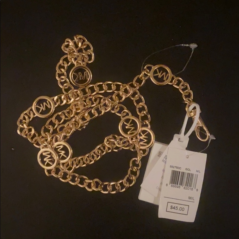 Brand NWT MK gold chain belt